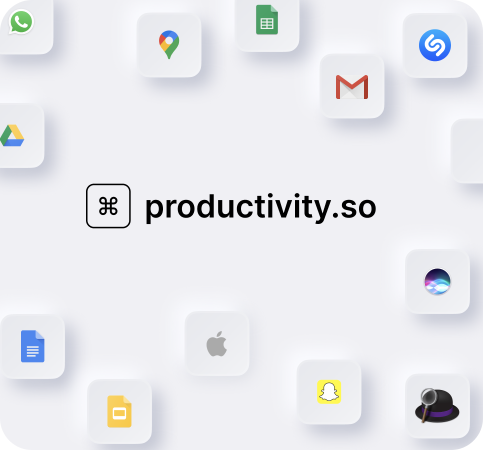 Curated library for productivity hacks